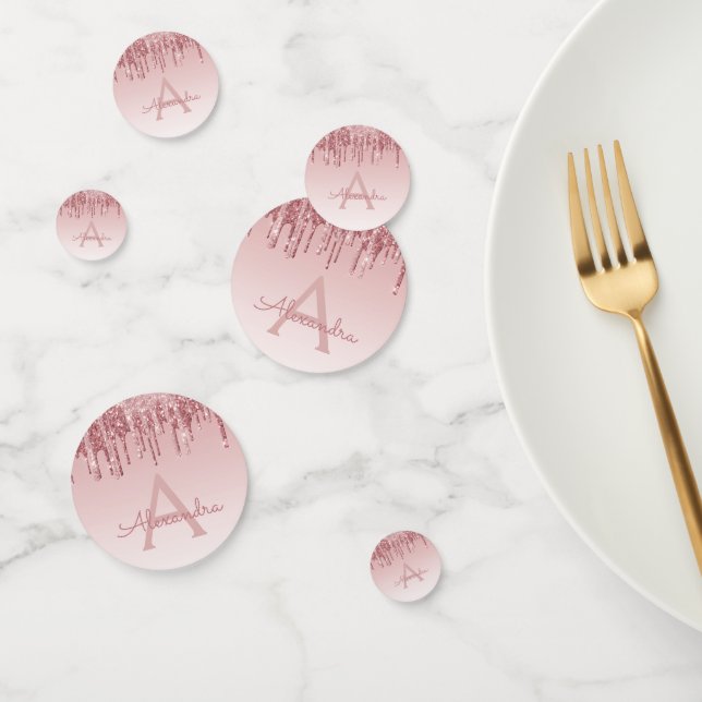 Confeti Rosa Purpurina de Relieve metalizado dorado Sparkl (Grupo)