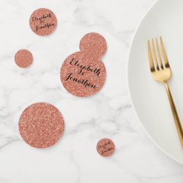 Confeti Rosa Purpurina Oro con sus nombres