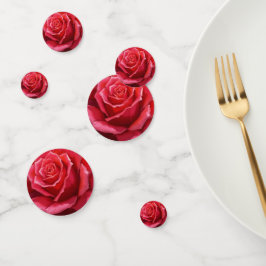 Confeti Rosa Roja Acuarela Formal Floral Boda