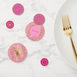 Confeti Rosa y oro al atardecer