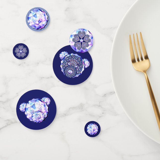 Confeti Rosace azul o rojo para bebé y niño (Grupo)