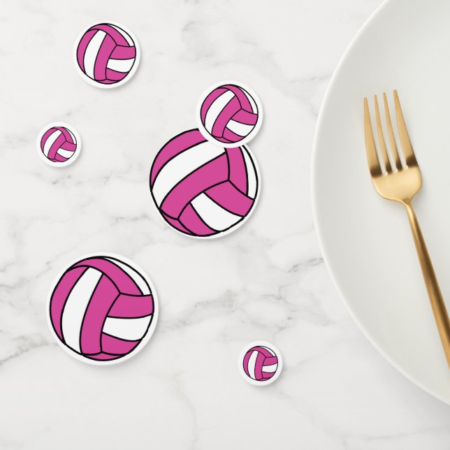 Confeti rosado de voleibol (Grupo)