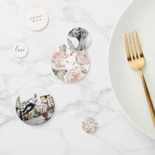 Confeti Rosas de Rubor Fotografía y Boda de nombres