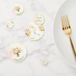 Confeti Rosas Rústicos Florales De Enseñanza Boda Decoraci