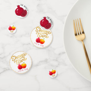 Confeti Rosh Hashanah Pomegranate Shana Tova Table