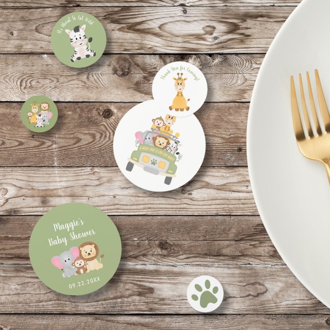 Confeti Salvaje Safari Animal Baby Shower (Subido por el creador)