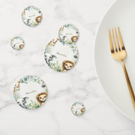 Confeti Selva tropical Safari animales Fiestas de hojas ve