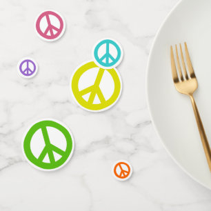 Confeti Señales de paz de múltiples colores