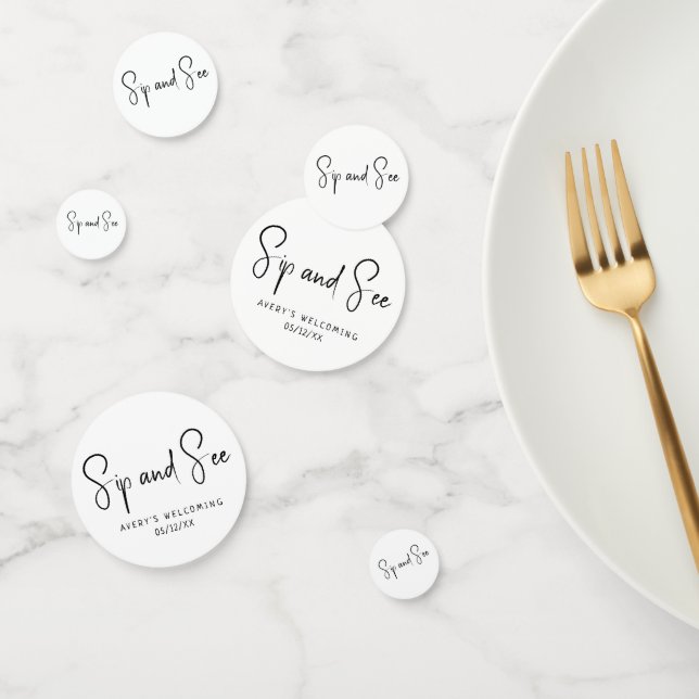 Confeti Sencilla Sip Neutral Moderno Y Ver (Grupo)