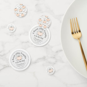 Confeti Sexo blanco Neutral Pequeña Calabaza Baby Shower