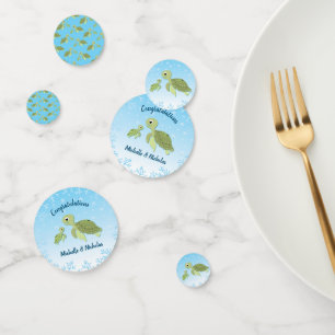 Confeti Sexo neutro en Baby Shower de la tortuga marina