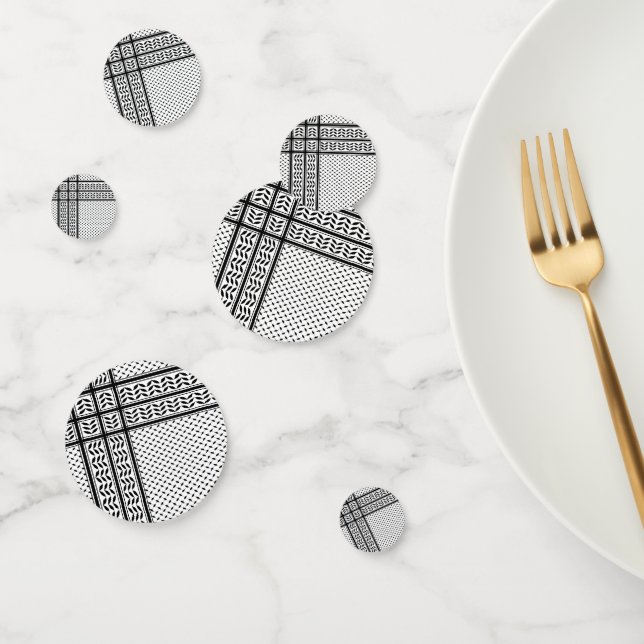 Confeti Símbolo de Keffiyeh del patrón de resistencia de P (Grupo)