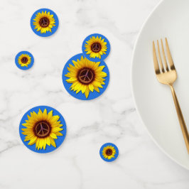 Confeti Símbolo de la paz del girasol de Ucrania Signo Amo