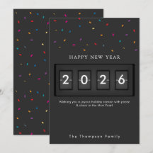 Confeti Simple de Cuenta Regresiva para Año Nuevo