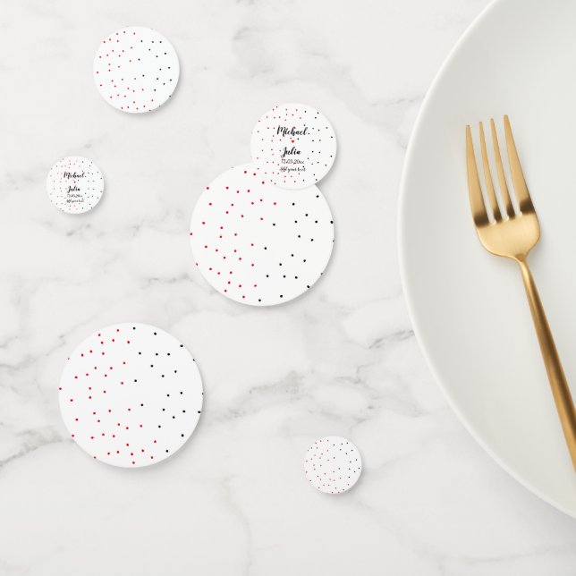 Confeti simple personalizado mínimo añadir tu nombre negro (Grupo)