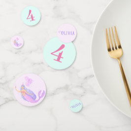 Confeti Sirena bajo el mar Chica de cumpleaños edad azul r