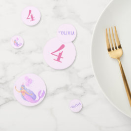 Confeti Sirena bajo el mar Chica de cumpleaños edad rosada