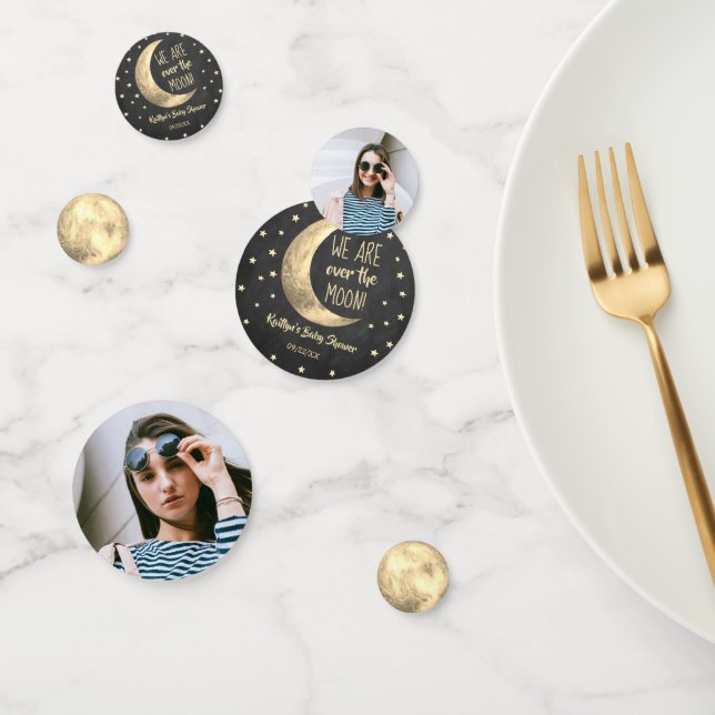 Confeti Sobre la luna | Foto de Baby Shower (Grupo)