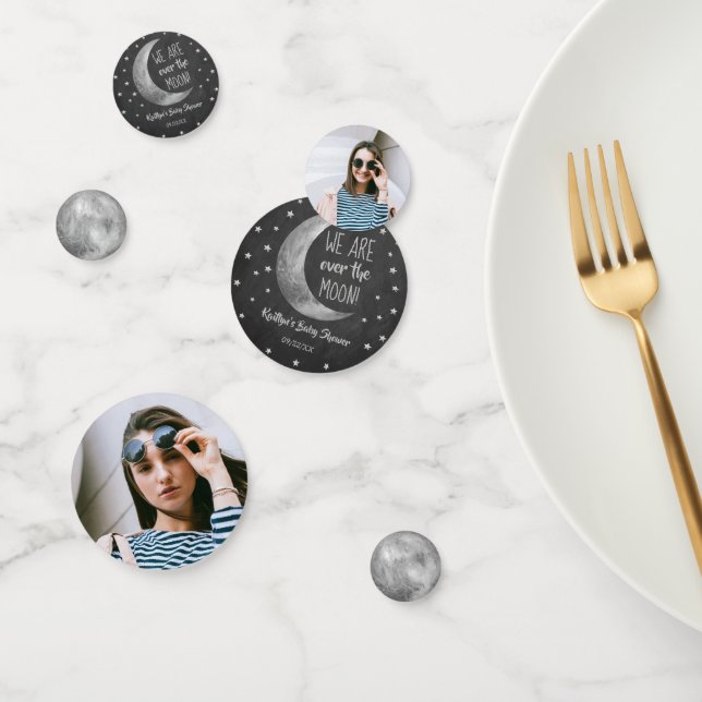 Confeti Sobre la luna | Foto de Baby Shower (Grupo)