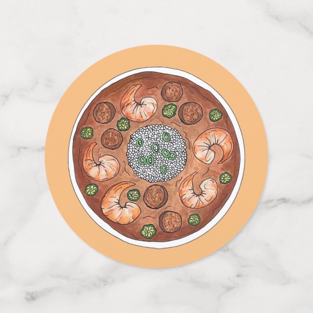 Confeti Sopa gumbo Louisiana LA New Orleans NOLA Food (Anverso mediano)