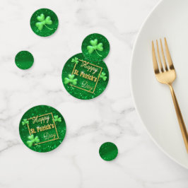 Confeti St. Patrick's Day Gold Shamrock