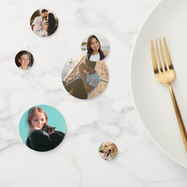 Confeti Su propia Personalizado de fotos Mesa grande (Grupo)