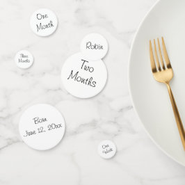 Confeti Subtítulos de foto de recién nacido de Baby Shower