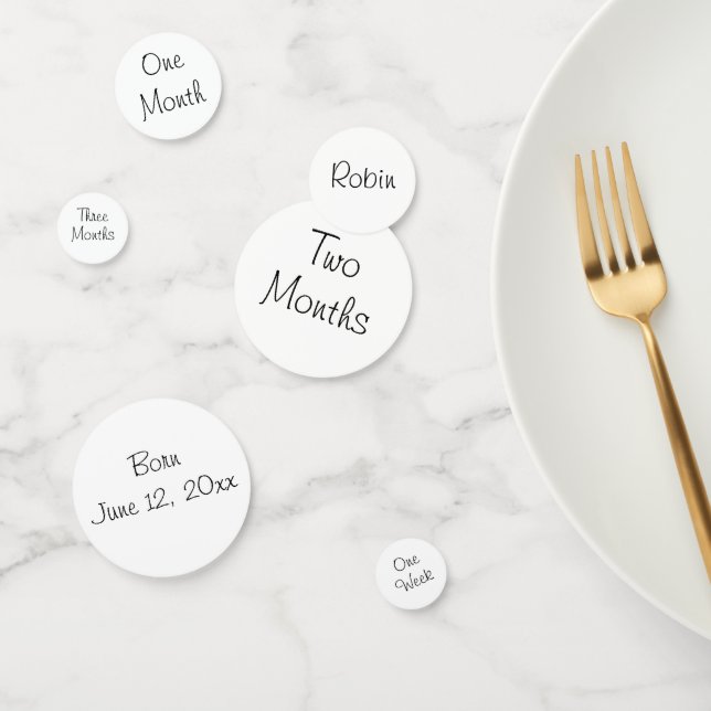 Confeti Subtítulos de foto de recién nacido de Baby Shower (Grupo)