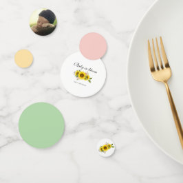 Confeti Sunflower Watercolor Pink Floral Baby Shower