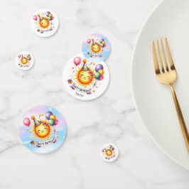 Confeti Sunshine Custom Name Happy Birday