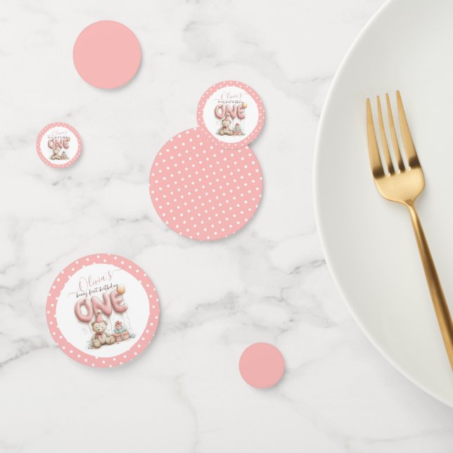 Confeti Sweet First Birthday with Teddy Bear  (Grupo)