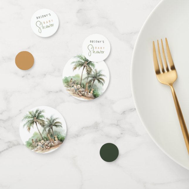 Confeti Tabla de Baby Shower de animales de Safari de la j (Grupo)