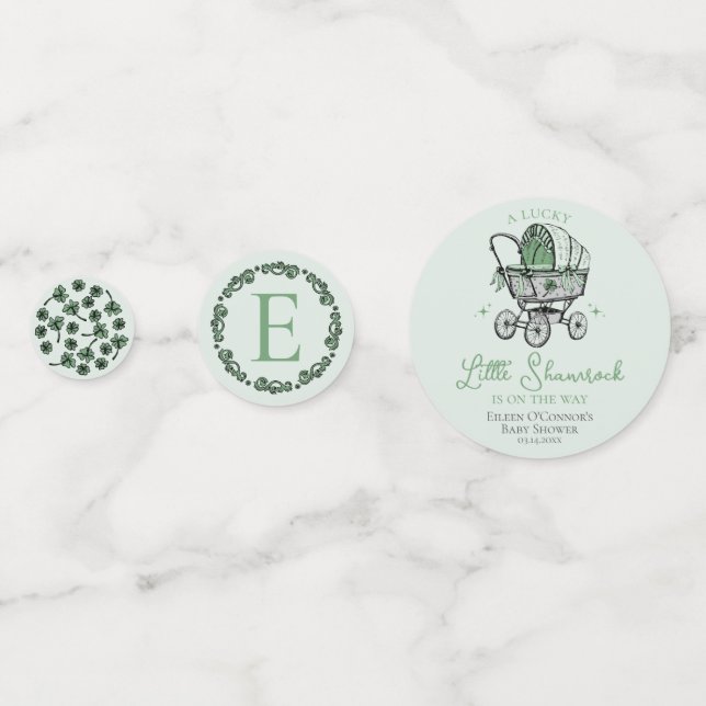 Confeti Tabla de Baby Shower Green St Patricks (Reversos)