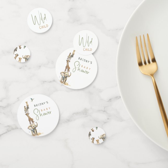 Confeti Tabla de Baby Shower para animales de Safari de la (Grupo)