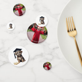 Confeti Tabla de cachorros de Kindergarten Grad Scruffy