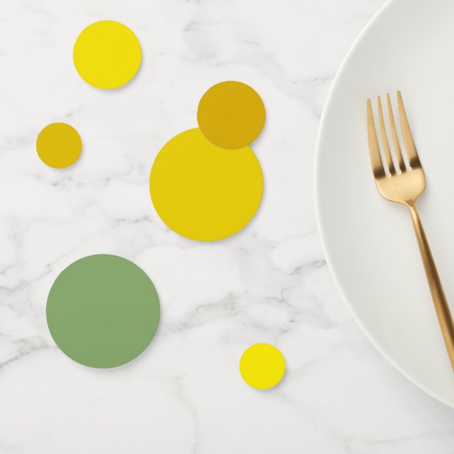 Confeti Tabla de gradiente verde canario de amarillo a piñ (Grupo)