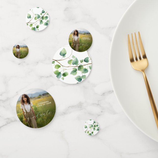 Confeti Tabla de graduación de fotos personalizada (Grupo)