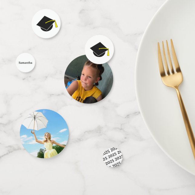 Confeti Tabla de nombres de año fotográfico de graduación  (Grupo)