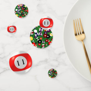 Confeti Tablefetti - Billar y 11 bolas