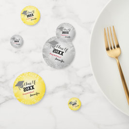 Confeti Tapón de graduación, año de clase 20XX plata fiest