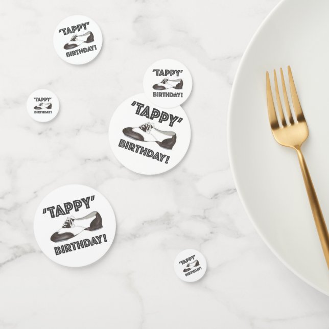 Confeti Tappy Happy Birday Tap Dance Tapdance Shoe (Grupo)