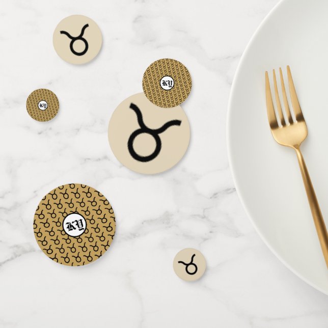 Confeti Taurus Zodiac Symbol Standard por Kenneth Yoncich (Grupo)