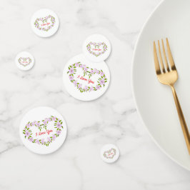 Confeti Te amo flores lindas