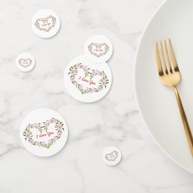 Confeti Te amo flores lindas (Grupo)