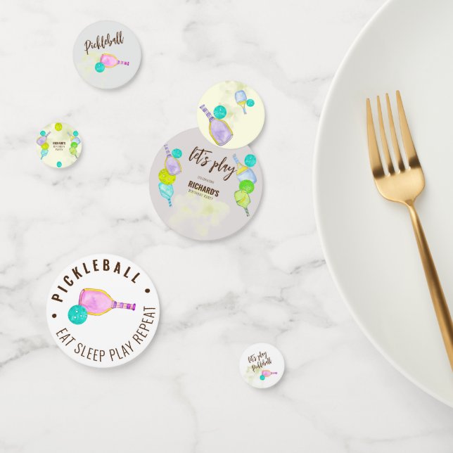 Confeti Tema de acuarela Fiesta de cumpleaños para deporte (Grupo)