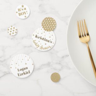 Confeti Tema de Baby Shower Gold Twinkle Little Star