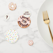 Tema de Cumpleaños de Donas con Sprinkles Colorido