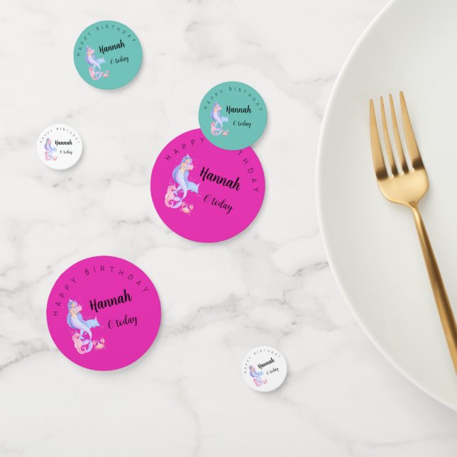 Confeti Tema de la sirena Chica de cumpleaños (Grupo)