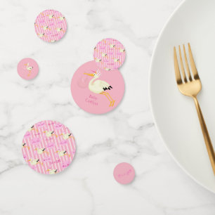Confeti Tema del chica de Baby Shower
