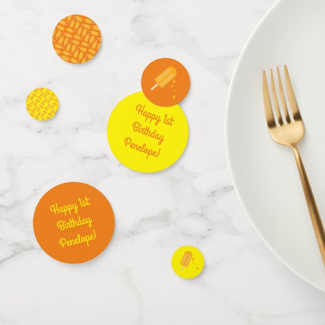 Confeti Tema del Fiesta del primer cumpleaños de Popsicle  (Grupo)